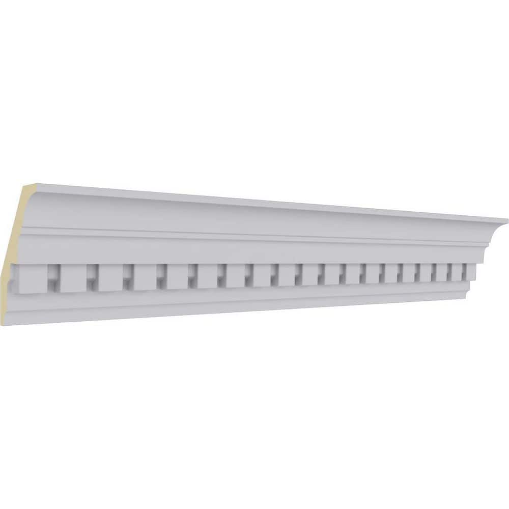 Ekena Millwork 2 in. x 3 in. x 94-1/2 in. Polyurethane Dentil Crown Moulding (2)