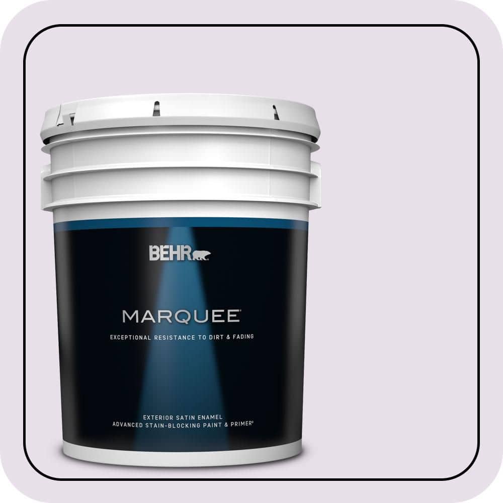 BEHR MARQUEE 5 gal. #660C-1 Bubble Bath Satin Enamel Exterior Paint & Primer