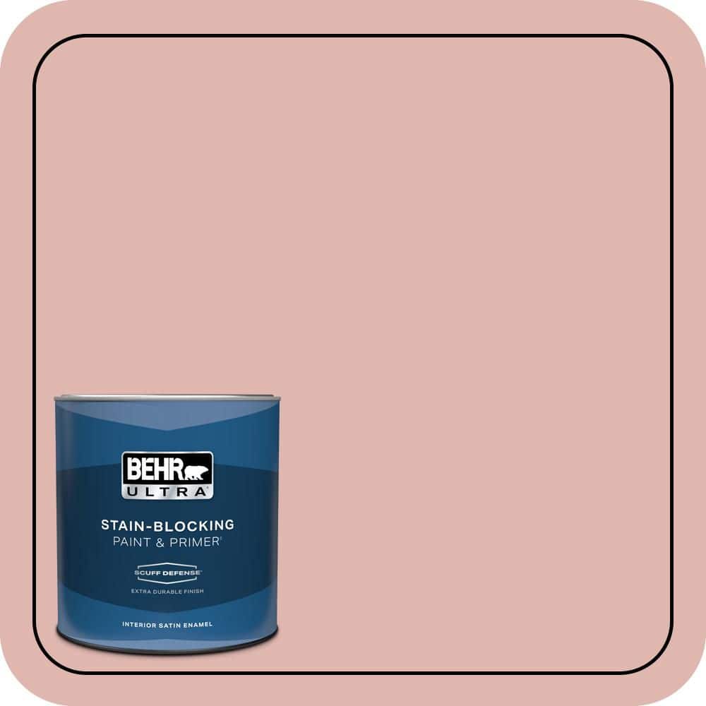 BEHR ULTRA 1 qt. #S160-2 Pink Quartz Extra Durable Satin Enamel Interior Paint & Primer (1)
