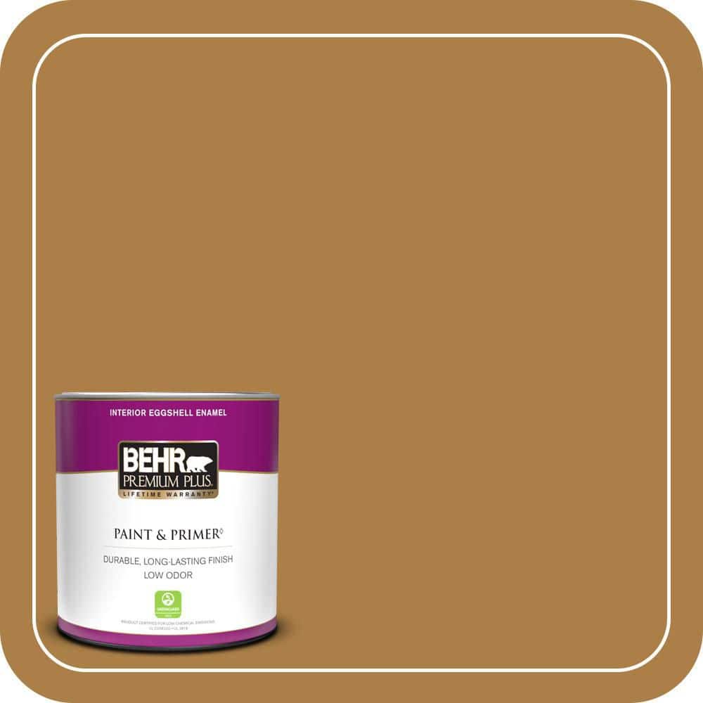 BEHR PREMIUM PLUS #300D-6 Medieval Gold Enamel Low Odor & Primer (1)