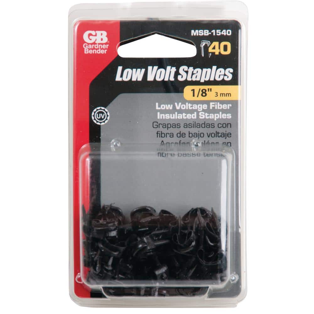 Gardner Bender 1/8 in. Fiber Insulated Steel Staples, Brown (40-Pack) (4)
