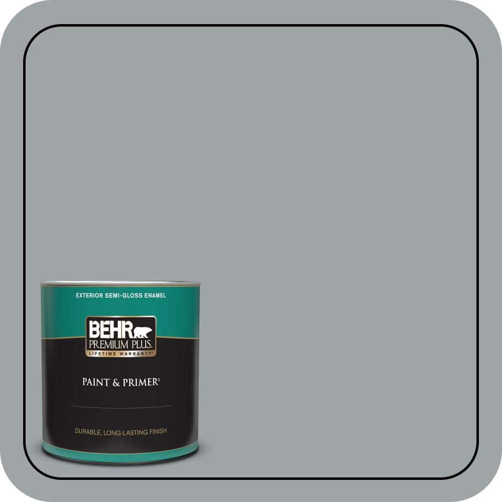 BEHR PREMIUM PLUS 1 qt. #MQ5-30 Silent Film Semi-Gloss Enamel Exterior Paint & Primer