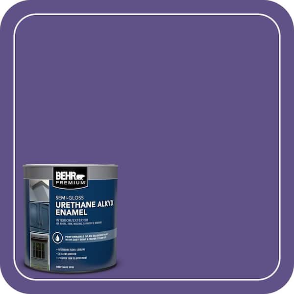 BEHR PREMIUM 1 qt. #P560-7 Kings Court Semi-Gloss Enamel Urethane Alkyd Interior/Exterior Paint (2)
