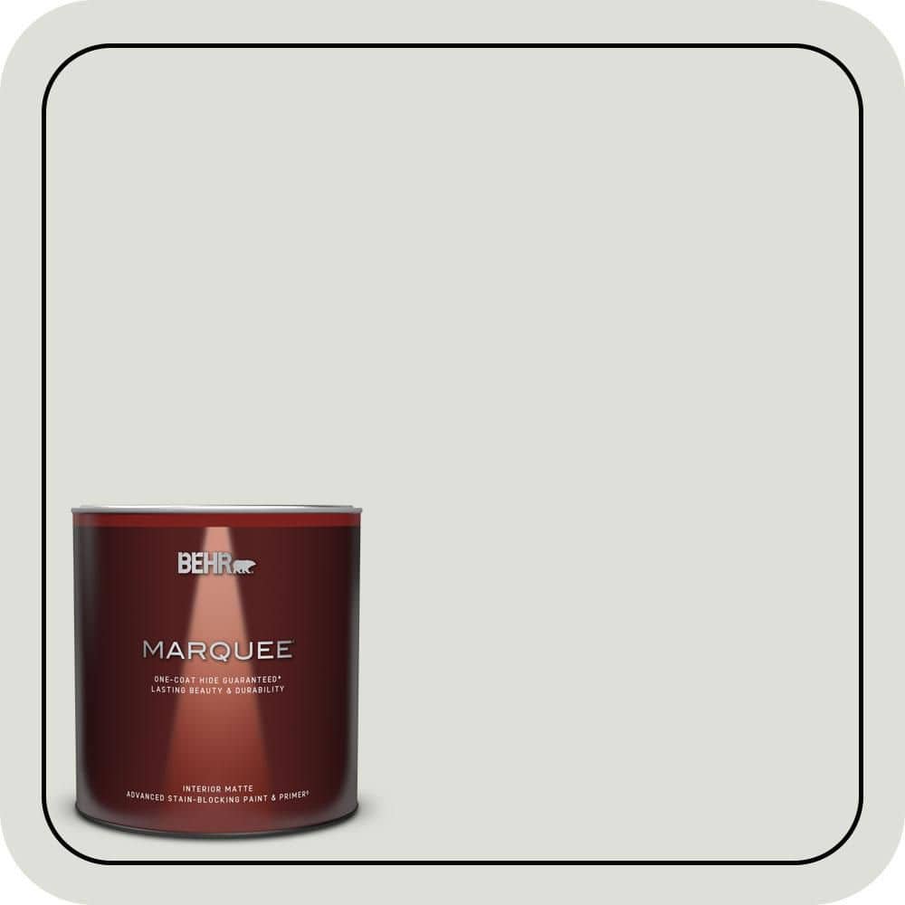 BEHR MARQUEE 1 qt. #PPU25-11 Salt Cellar Matte Interior Paint & Primer