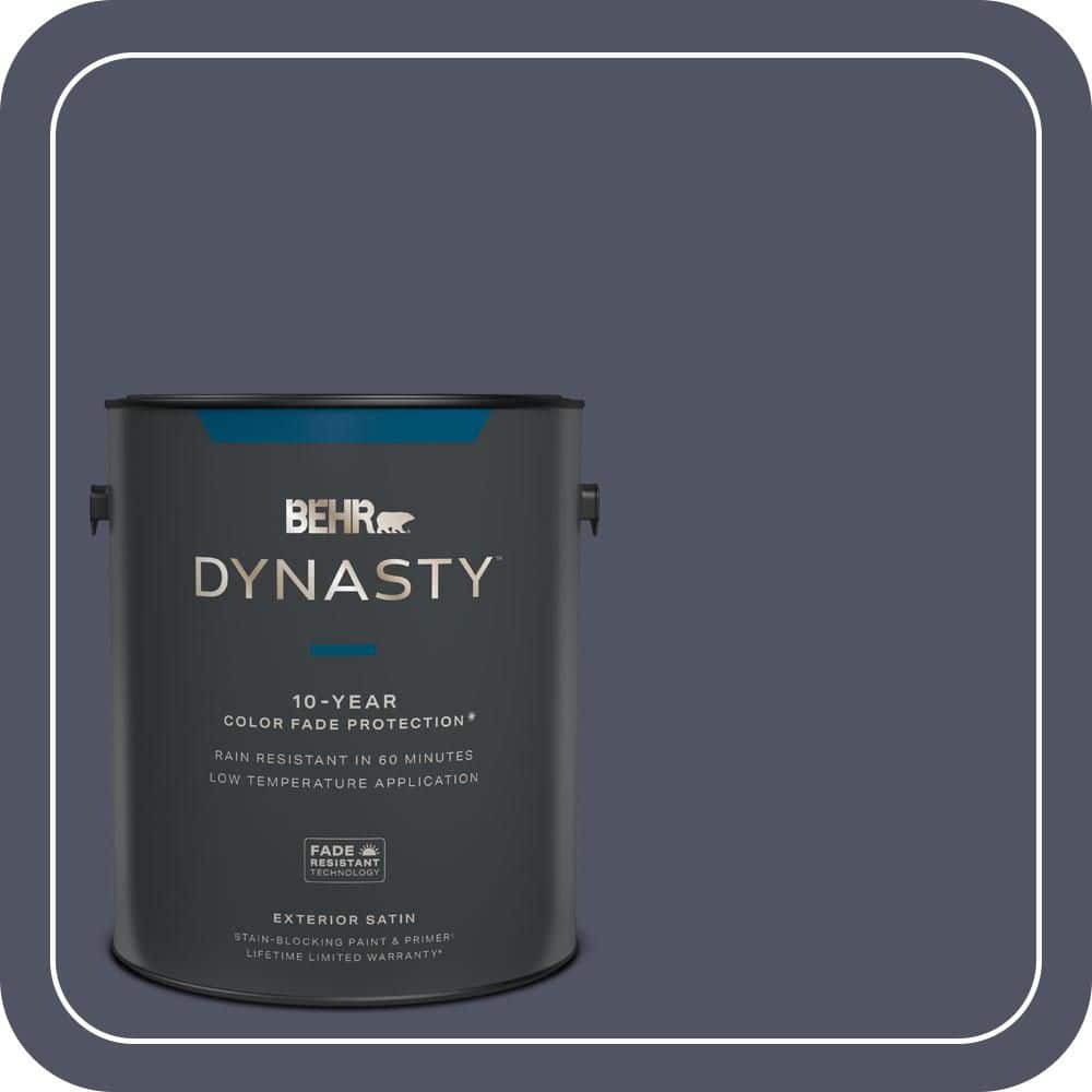 BEHR DYNASTY 1 gal. #630F-7 Black Orchid Satin Enamel Exterior Stain-Blocking Paint & Primer