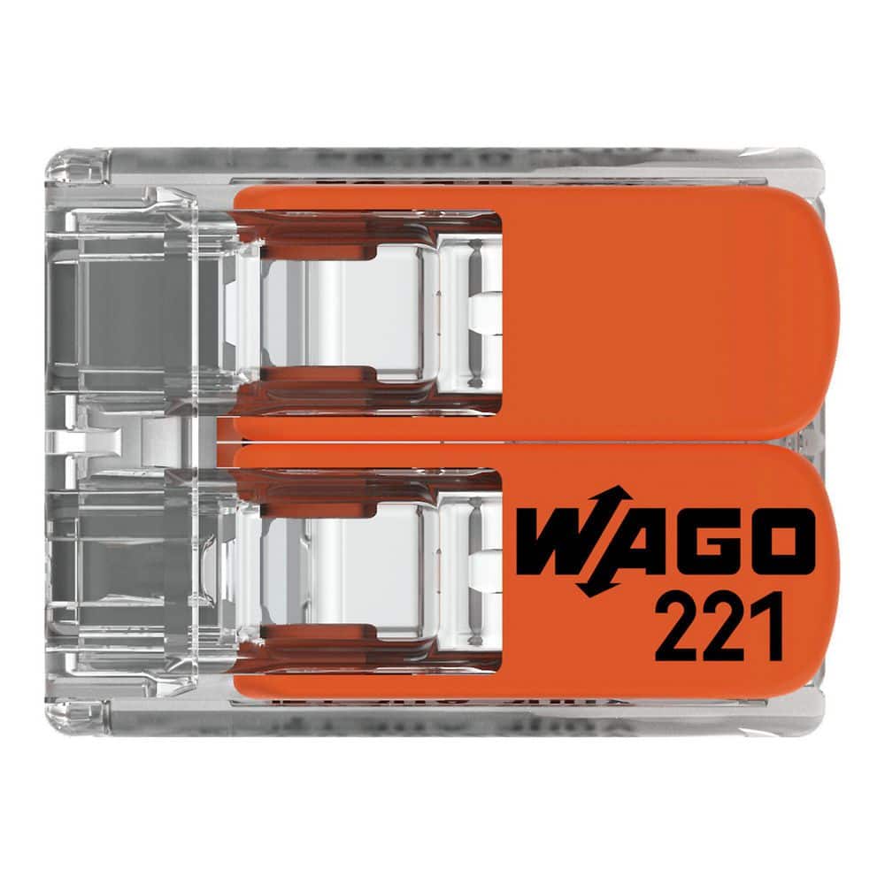 WAGO 221-612 Lever Nuts 10 AWG 2 Wire Conductor Wire Connectors, 10-20 AWG (10-Piece Bag) (2)