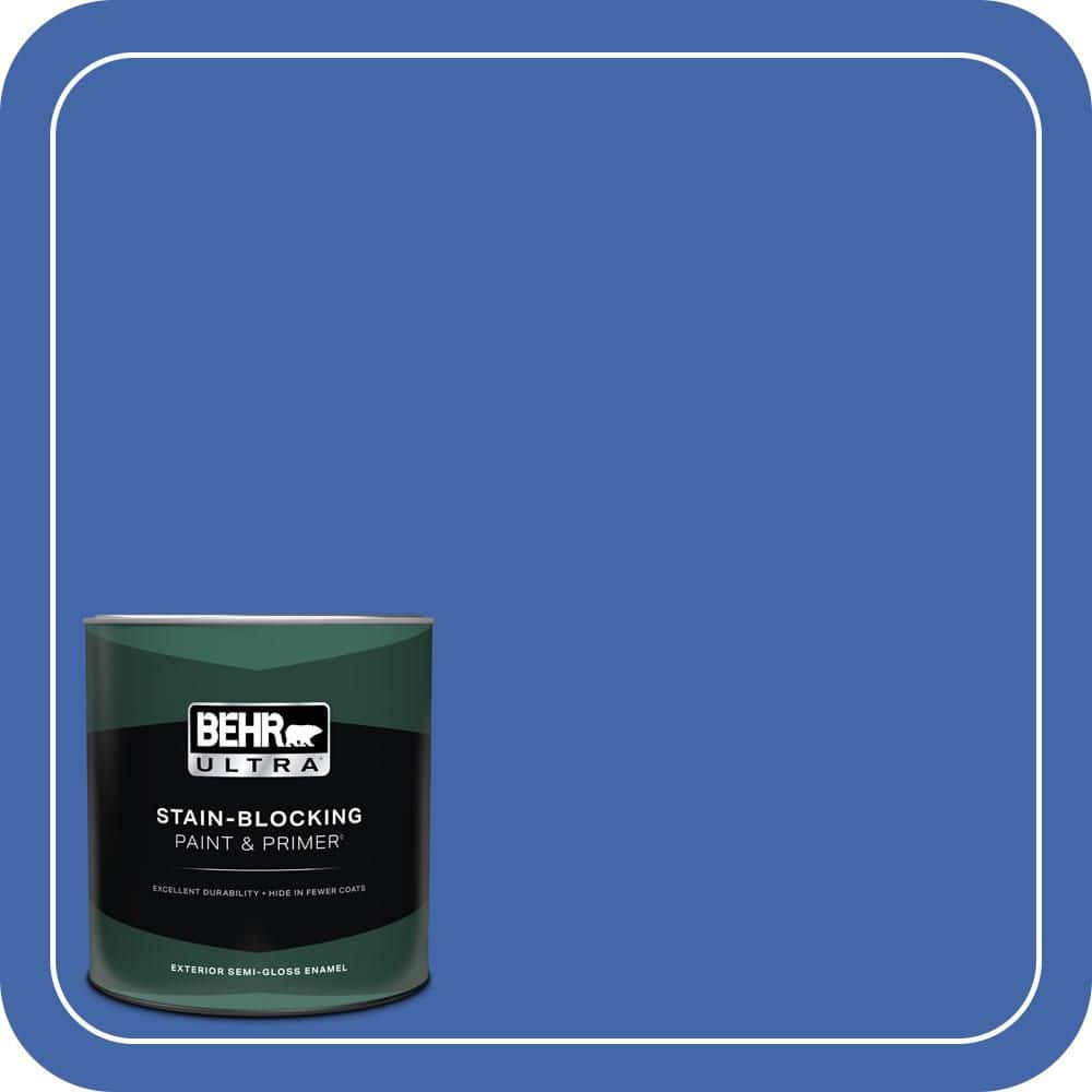 BEHR ULTRA 1 qt. #P530-6 Indigo Batik Semi-Gloss Enamel Exterior Paint & Primer
