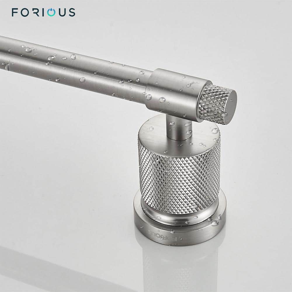 FORIOUS Bathroom Accessories Set 3-pack towel ring，towel bar，toilet paper holder Zinc Alloy (3)