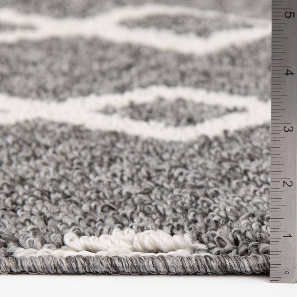 Unbranded Sydney Gray/White 8 ft. x 10 ft. Area Rug (4)