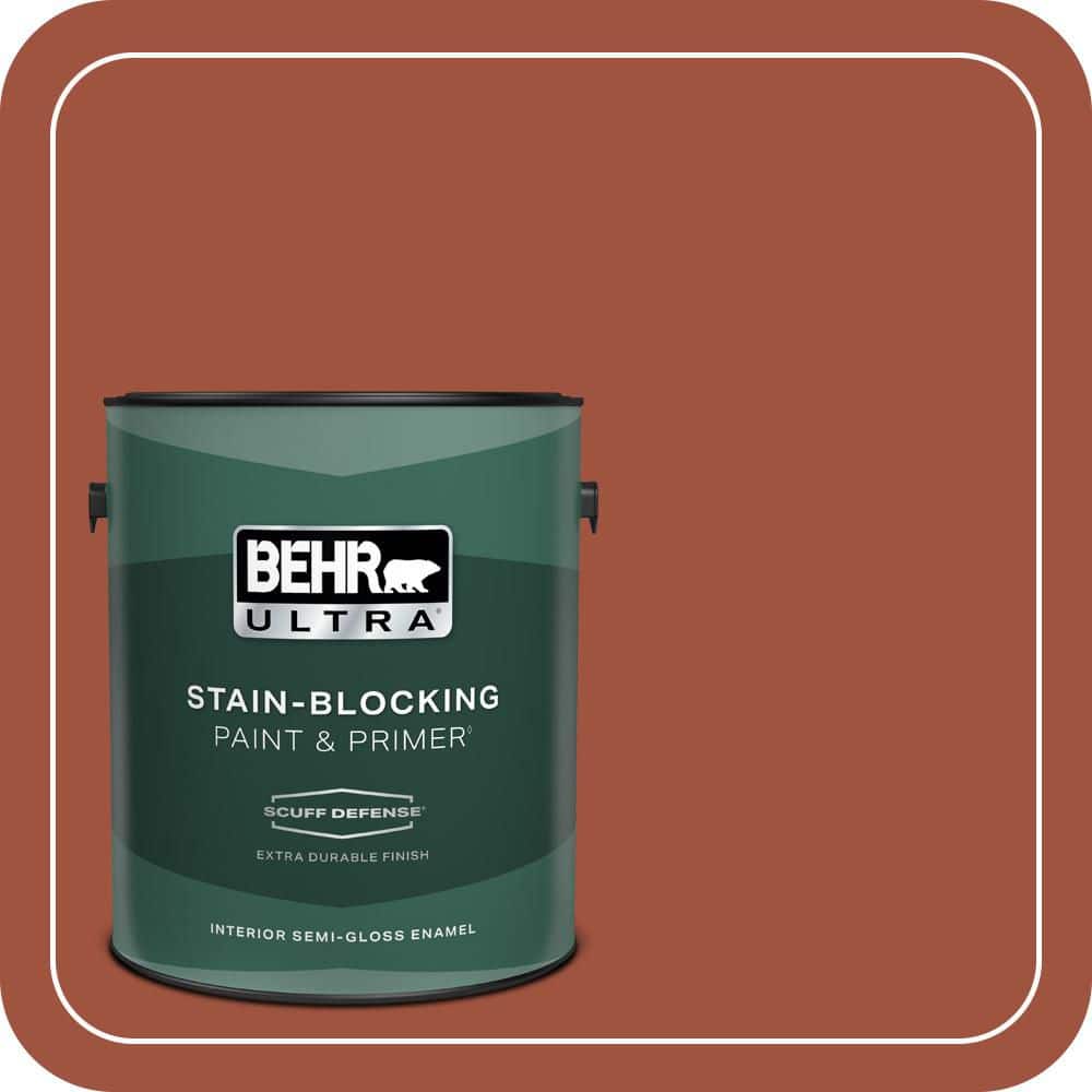 BEHR ULTRA 1 gal. #MQ1-25 Kalahari Sunset Extra Durable Semi-Gloss Enamel Interior Paint & Primer