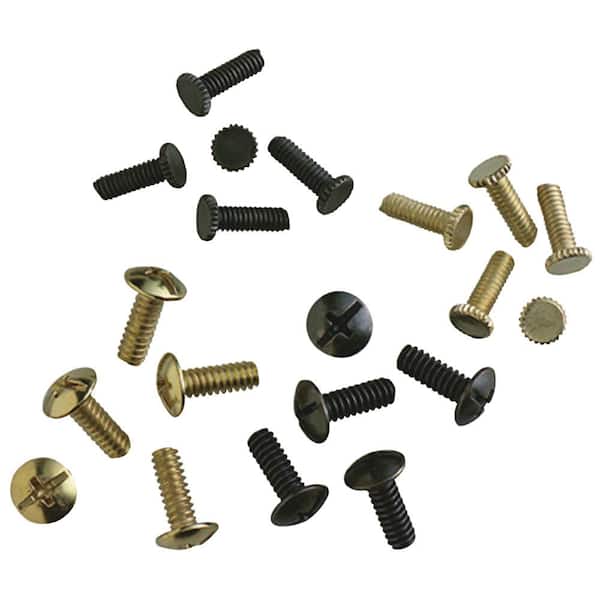 Commercial Electric Assorted Antique Brass and Polished Brass Fan Screws (20-Pack)