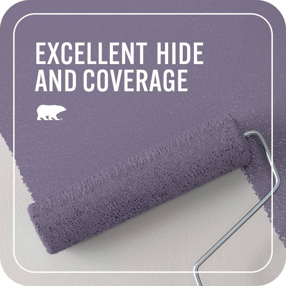 BEHR PREMIUM PLUS 1 qt. #650F-5 Purple Statice Flat EcoMix Plant-Based Interior Paint & Primer (2)