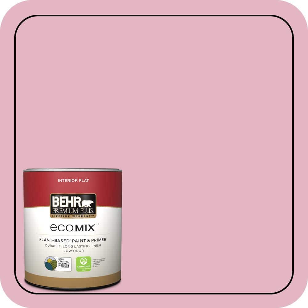 BEHR PREMIUM PLUS 1 qt. Home Decorators #HDC-SP16-10 Japanese Rose Garden Flat EcoMix Plant-Based Interior Paint & Primer (1)