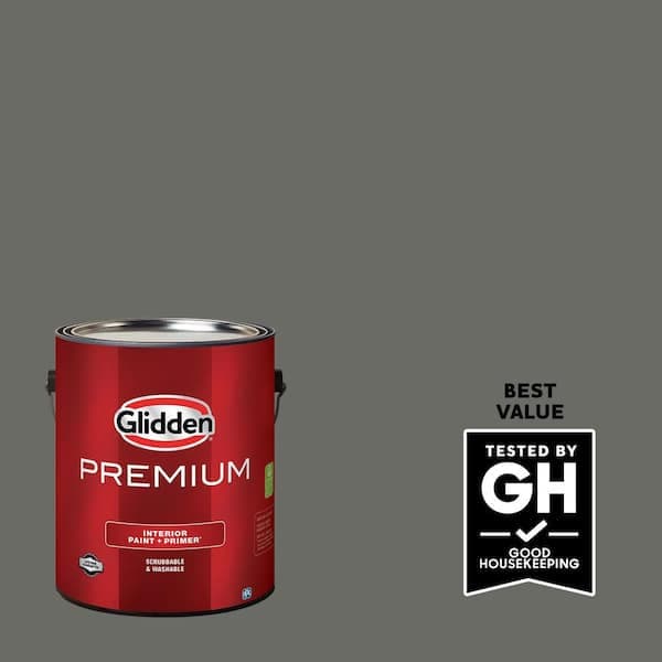 Glidden Premium 1 gal. PPG1009-6 Armory Flat Interior Latex Paint (2)