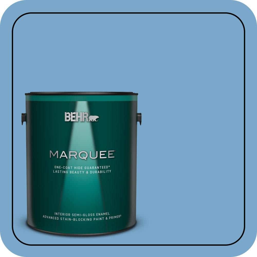 BEHR MARQUEE 1 gal. #M520-4 Mirror Lake One-Coat Hide Semi-Gloss Enamel Interior Paint & Primer