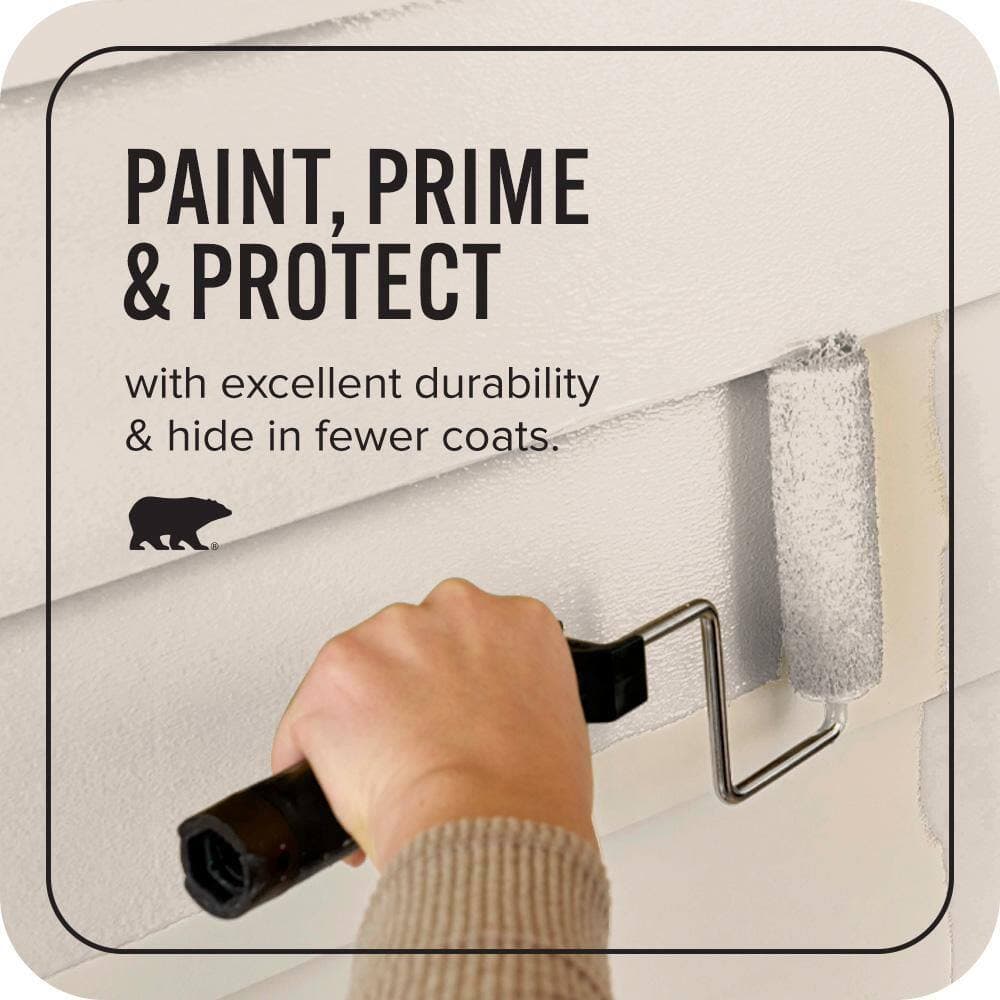 BEHR ULTRA 5 gal. #N230-1 Castle Beige Satin Enamel Exterior Paint & Primer (3)
