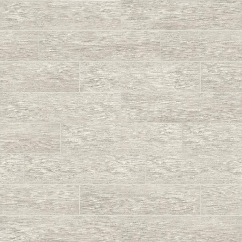 TrafficMaster Capel Bianco 6 in. x 24 in. Matte Ceramic Wood Look Floor and Wall Tile (1 sq. ft./Each) (2)