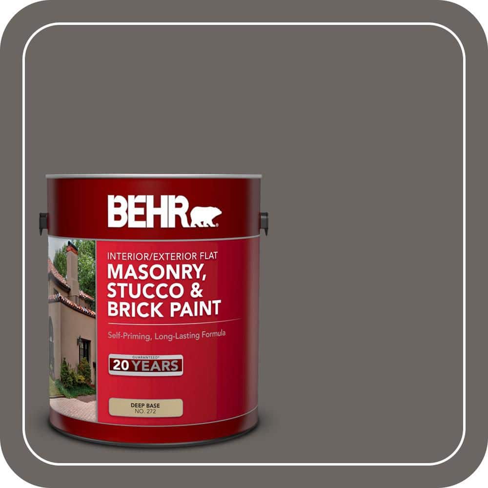 BEHR 1 gal. #790F-6 Trail Print Flat Interior/Exterior Masonry, Stucco and Brick Paint (1)