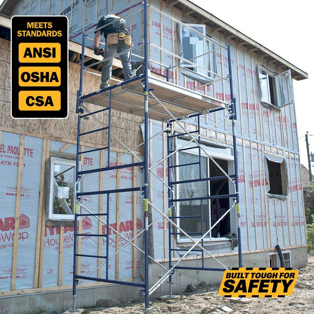 MetalTech Saferstack Series 76 in. Blue Standard Mason Scaffold Frame (2)