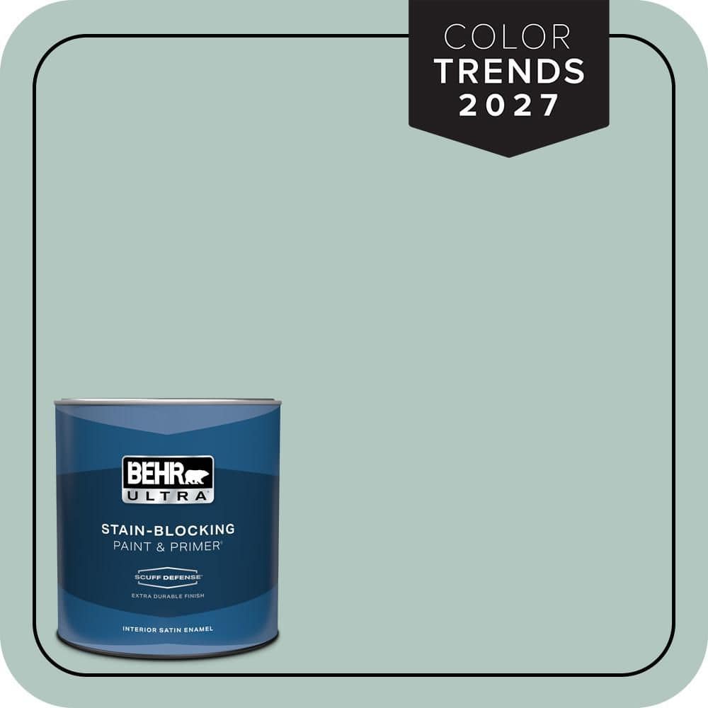 BEHR ULTRA 1 qt. #S430-2 Fresh Tone Extra Durable Satin Enamel Interior Paint & Primer
