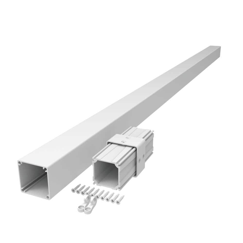 Barrette Outdoor Living VersaRail Aluminum 2.5 in. Post Extension White (3)