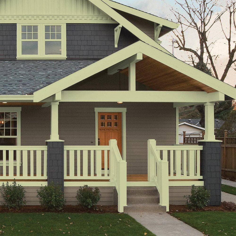 Glidden Premium 1 qt. PPG1119-4 Dancing Kite Semi-Gloss Exterior Latex Paint (4)