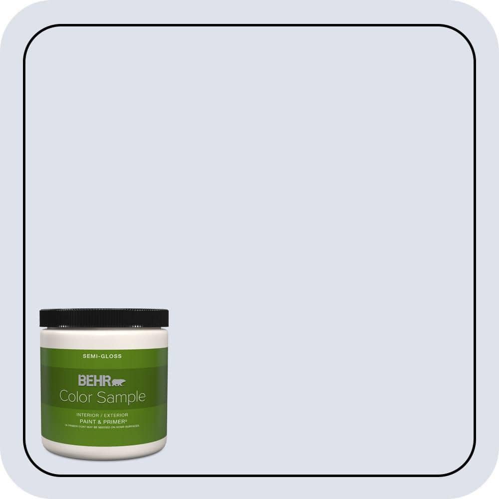 BEHR PREMIUM PLUS 8 oz. #600A-1 December Dawn Semi-Gloss Interior/Exterior Paint & Primer Color Sample