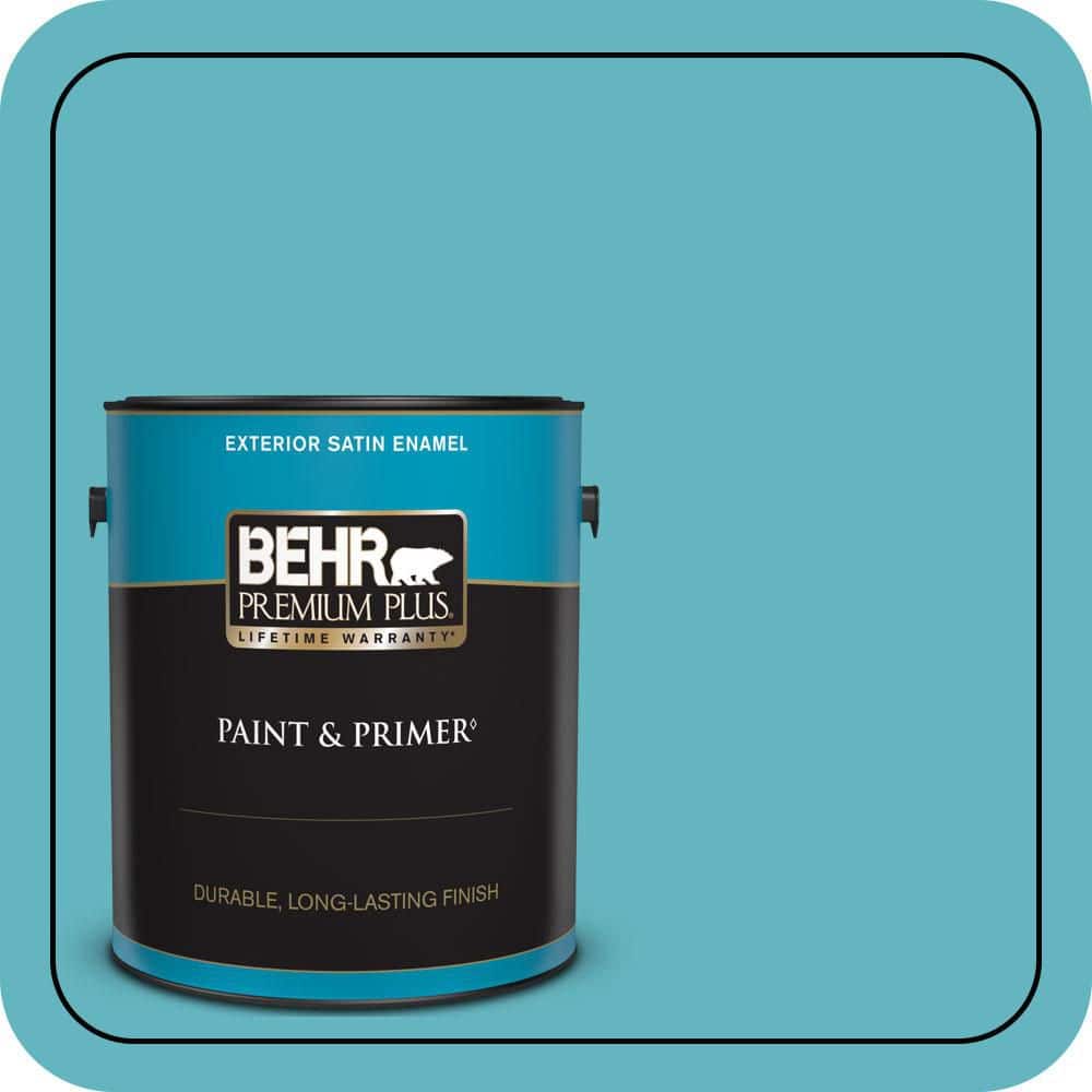 BEHR PREMIUM PLUS 1 gal. #MQ4-51 Adonis Satin Enamel Exterior Paint & Primer