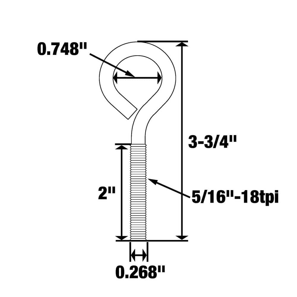 Everbilt . . Stainless Steel Eye Bolt/Nut (3)