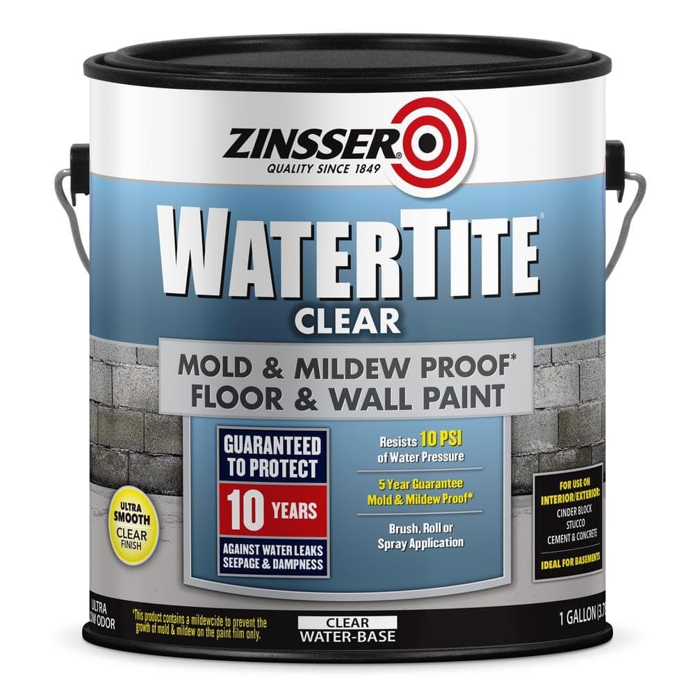 Zinsser WaterTite Mold and Mildew-Proof Water Based Waterproofing Interior/Exterior Paint