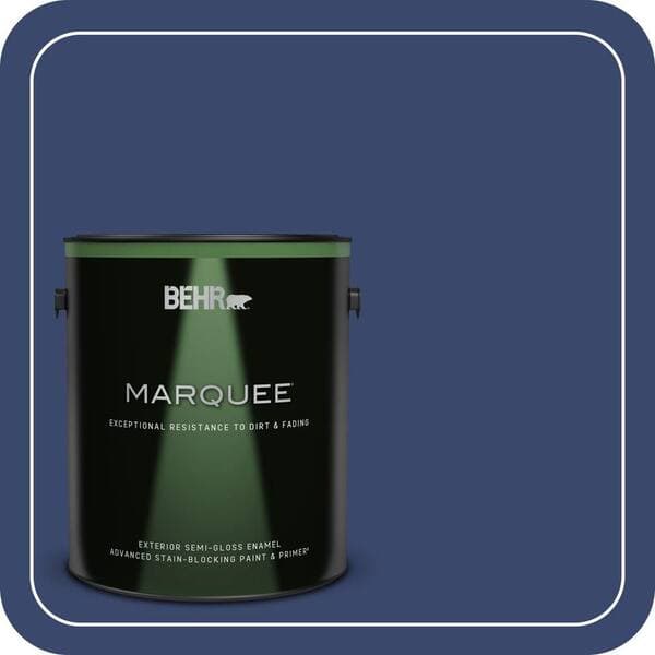BEHR MARQUEE 1 gal. #T11-19 Starlit Night Semi-Gloss Enamel Exterior Paint & Primer (2)