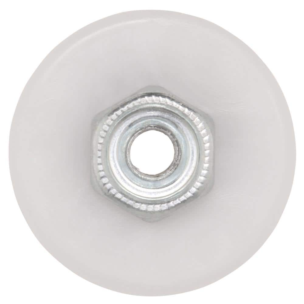 Prime-Line 7/8 in., Flat Roller Ball Bearing Tub Enclosure with Threaded Hex Hub (4-pack) (2)