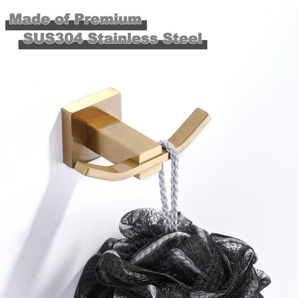 WOWOW Wall Mount J-Hook Double Robe/Towel Hook (3)
