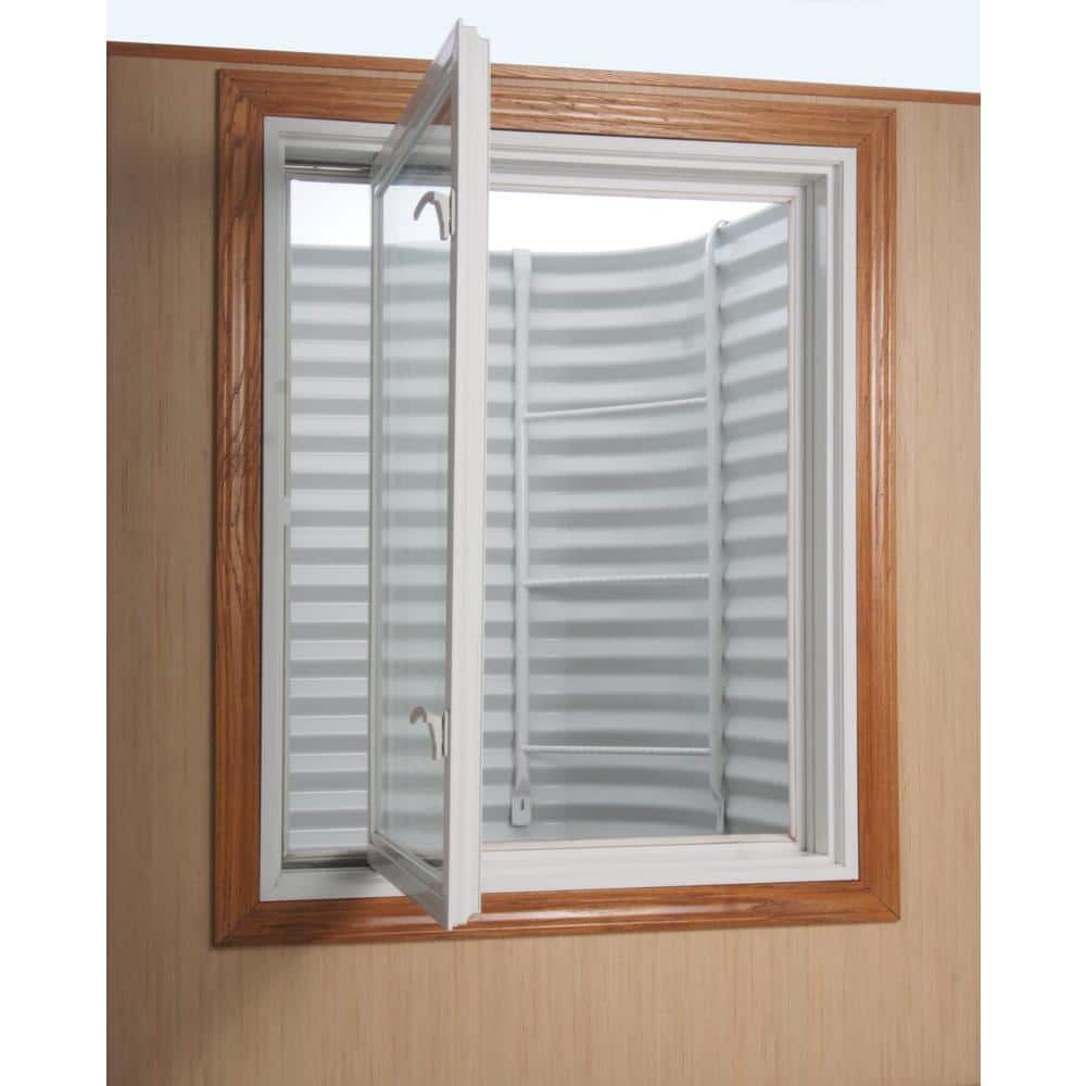SHAPE PRODUCTS 55 in. W x 36 in. D x 36 in. H White Steel Egress Window Well (2)