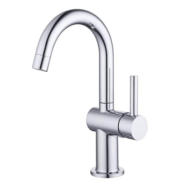 Glacier Bay Dorind Single Hole Single-Handle Deck Mount High-Arc Bathroom Faucet in Polished Chrome