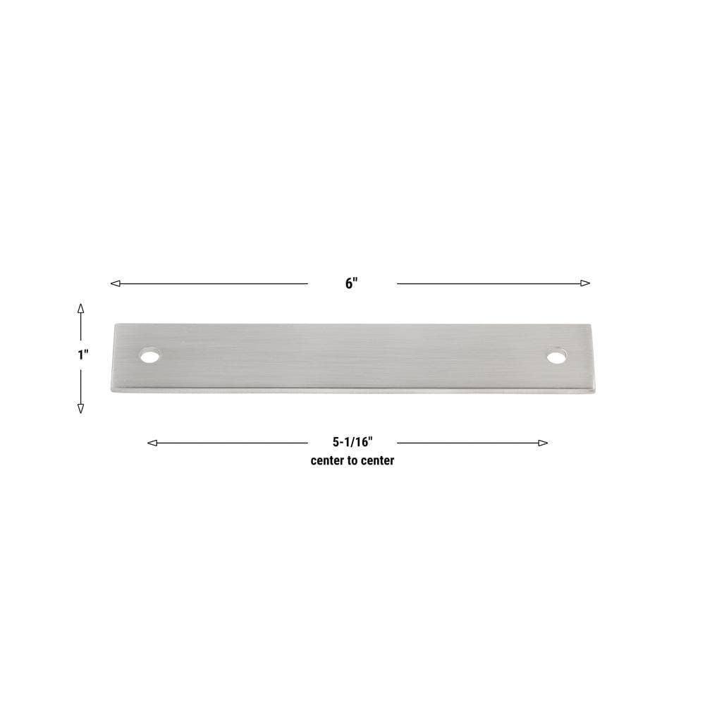 GLIDERITE 6 in. Squared Cabinet Backplate 5-1/16 in. Center to Center, 6342-128-SN (3)