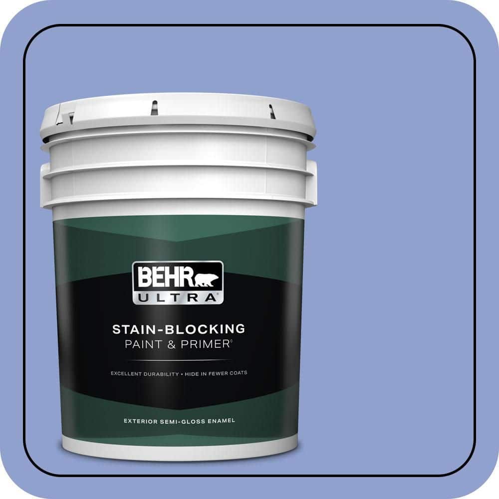 BEHR ULTRA 5 gal. #600B-4 Pageant Song Semi-Gloss Enamel Exterior Paint & Primer