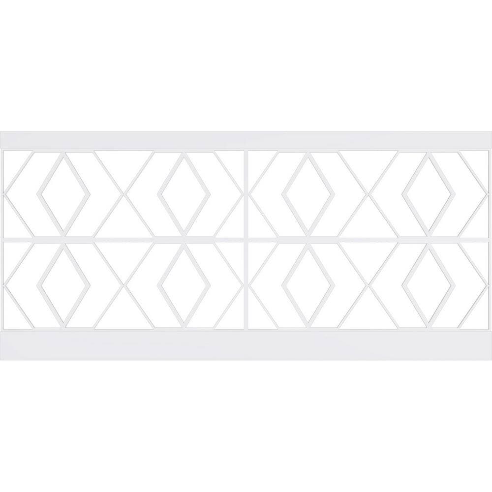 Ekena Millwork 44 in. H x 94-1/2 in. W 28.92 sq. ft. Hillrose PVC Wainscot Paneling Kit (2)