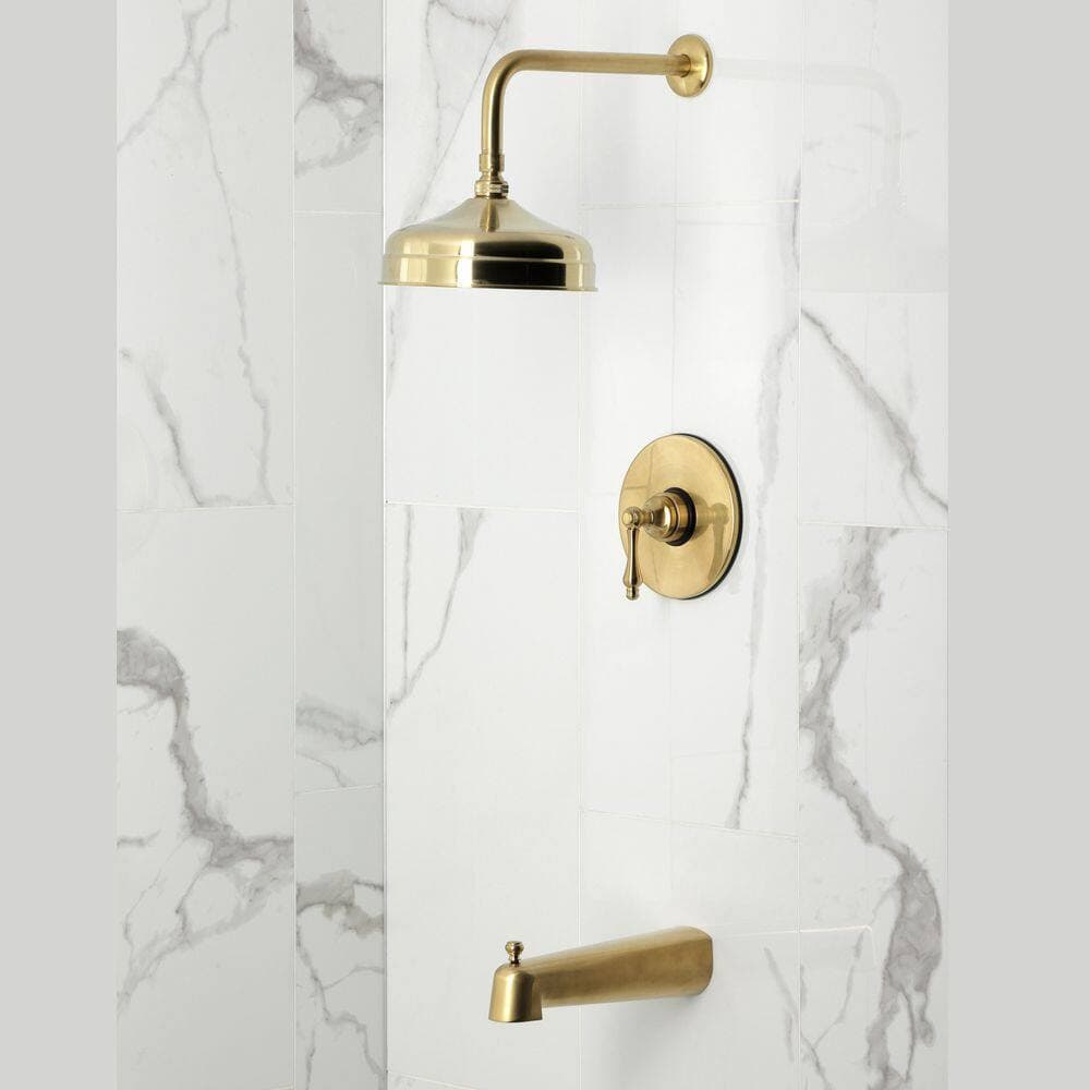 Kingston Brass Revival 1-Handle 1-Spray Tub and Shower Faucet 1.8 GPM in Brushed Brass (2)