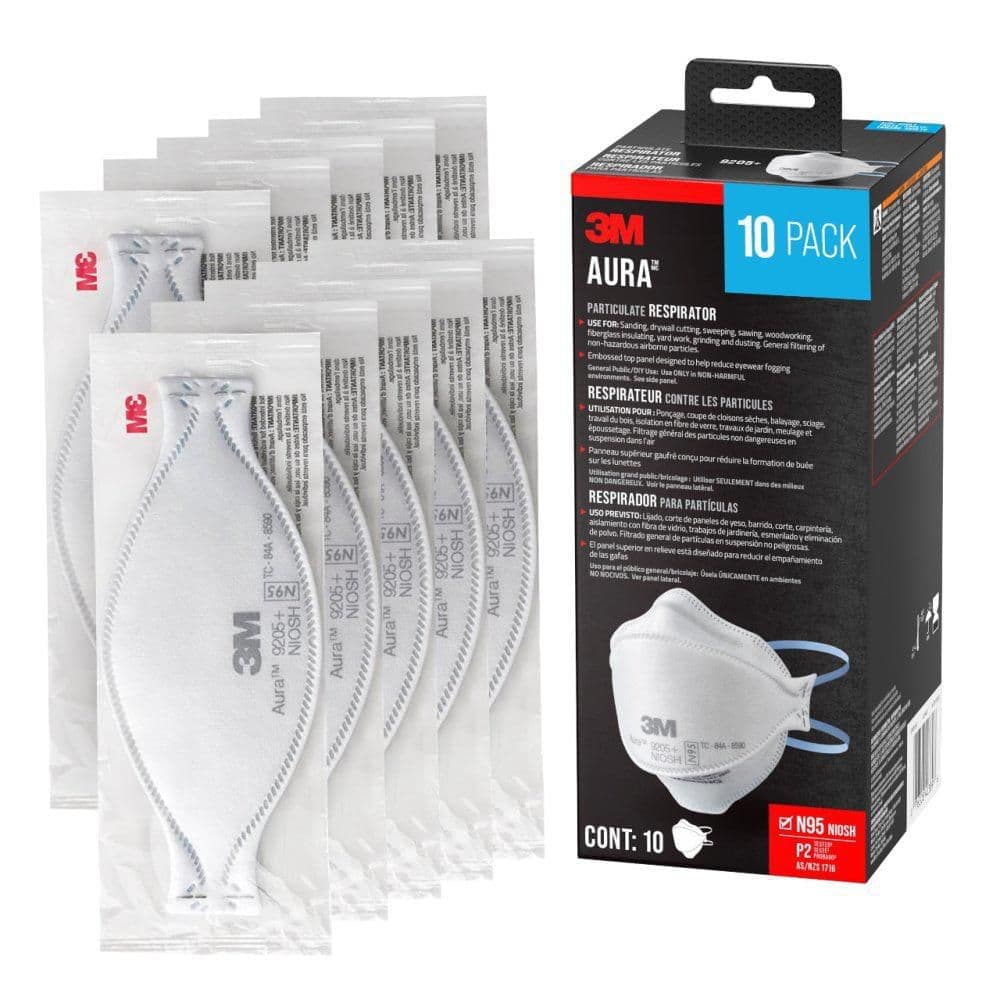 3M 9205+ N95 Aura Particulate Disposable Respirator Foldable (1)
