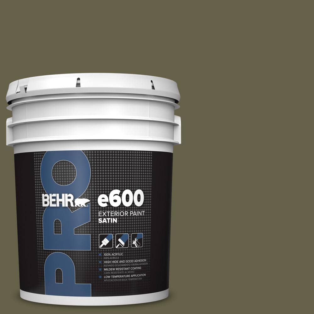 BEHR PRO 5 gal. #PPU9-01 Alligator Skin Satin Exterior Paint