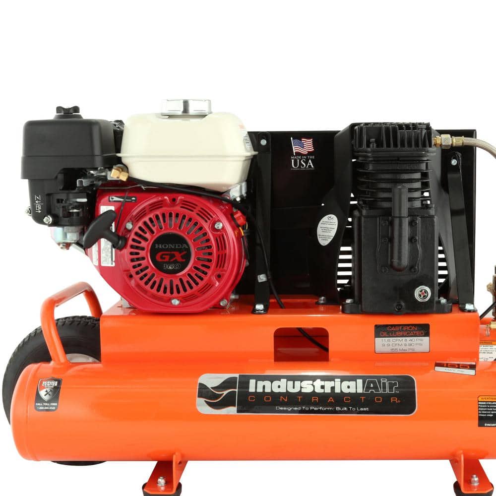 Industrial Air 8 Gal. Portable Wheelbarrow Air Compressor with 5.5 HP Honda Gas Engine (3)
