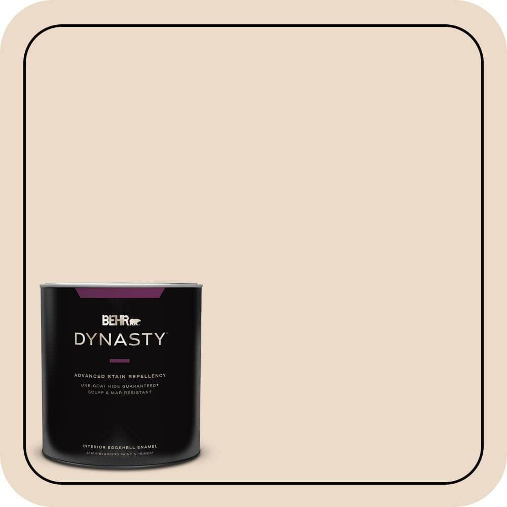 BEHR DYNASTY 1 qt. #N260-1 Vanilla Mocha Eggshell Enamel Interior Stain-Blocking Paint & Primer