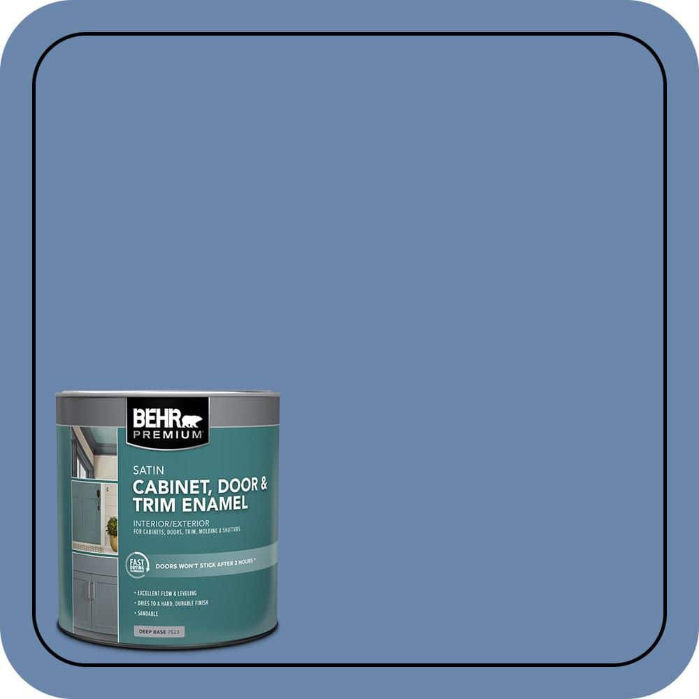 BEHR PREMIUM 1 qt. #M530-5 Cowgirl Blue Satin Enamel Interior/Exterior Cabinet, Door & Trim Paint