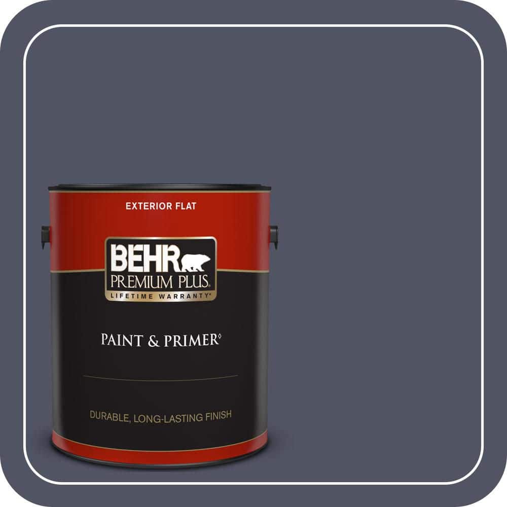 BEHR PREMIUM PLUS 1 gal. #630F-7 Black Orchid Flat Exterior Paint & Primer