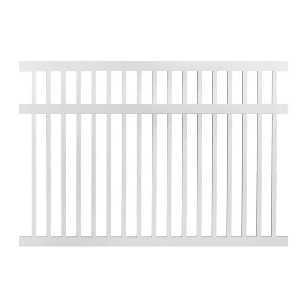Weatherables Neptune 5 ft. H x 8 ft. W White Vinyl Pool Fence Panel (1)