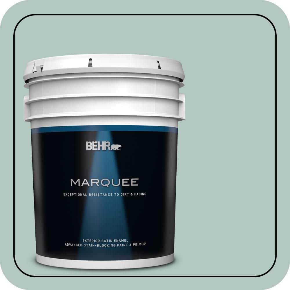 BEHR MARQUEE 5 gal. #480E-3 Marina Isle Satin Enamel Exterior Paint & Primer