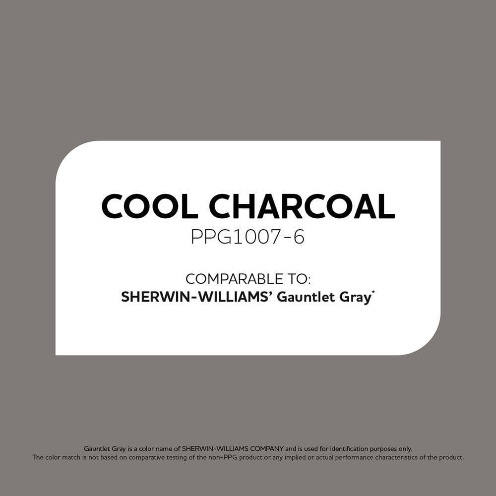 Glidden Premium 1 qt. PPG1007-6 Cool Charcoal Satin Interior Latex Paint (3)