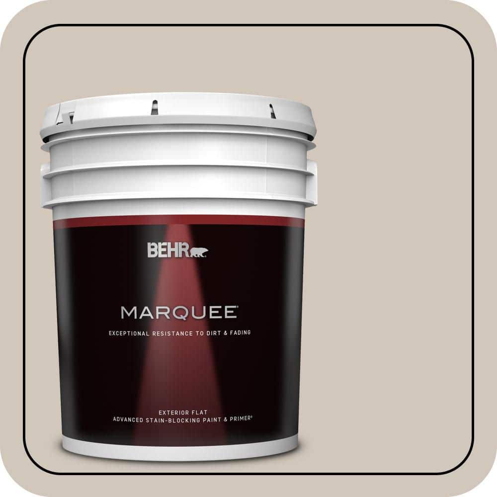 BEHR MARQUEE 5 gal. #N210-2 Cappuccino Froth Flat Exterior Paint & Primer