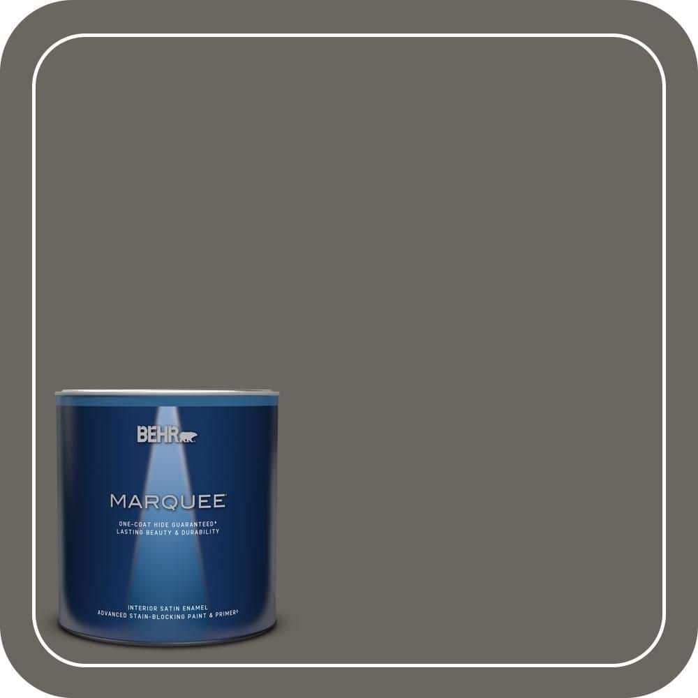 BEHR MARQUEE 1 qt. #PPU24-03 Chinchilla Satin Enamel Interior Paint & Primer